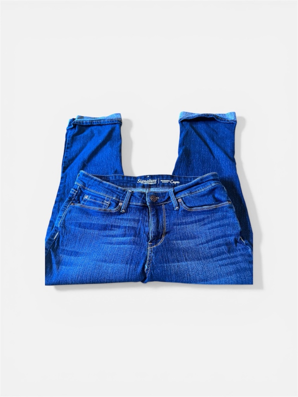 Signature Skinny capris in dark blue